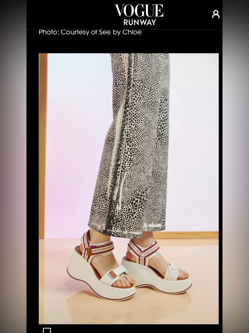 SEE BY CHLOE White Yumi Ribbon Straps Chunky Platform Wedge Sandals